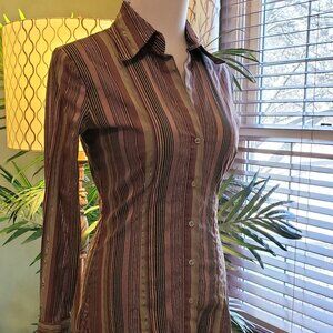 Tailored Striped Metallic Shirt